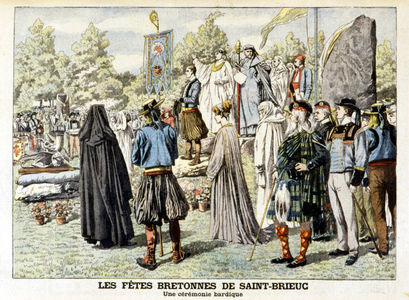 Les feetes bretonnes à Saint Brieuc (Saint-Brieuc): une ceremonie bardique - in "Le Petite Journal" of 22/07/1906