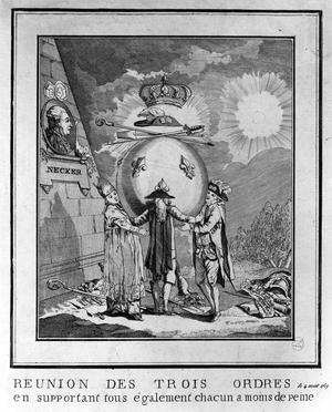 The meeting of the three orders, August 4, 1789 - engraving, Musée Carnavalet.