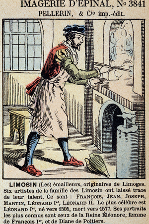 Limousin enamellers, 19th century (Epinal print)