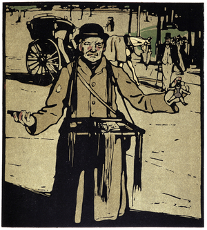 Toy Merchant, London - in “” Types of London””, by William Nicholson (1872-1949), ed Floury, 1898