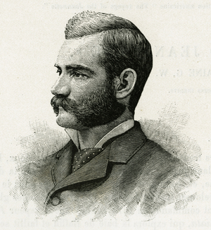 Portrait of Danenhower, second lieutenant of the La Jeannette crew, for the mission north, 19th century (engraving)