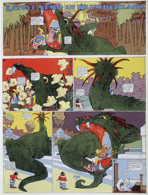 Little Nemo in Slumberland. illustration by Winsor McCay (1867-1934). - 29/07/1906 - “Little Nemo in the Land of Dreams”” was the title of the French translation of the American comic strip published in 1908 in the weekly La Jeunesse Moderne by H. Geoffroy