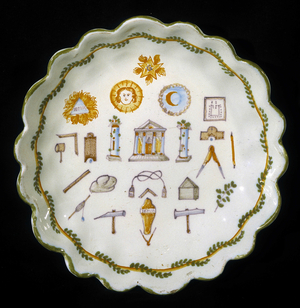 Maconnic Decor Plate, 1785.