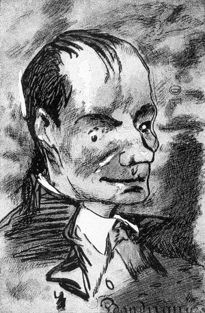 Portrait of Baudelaire - drawing by Nadar, 19th century