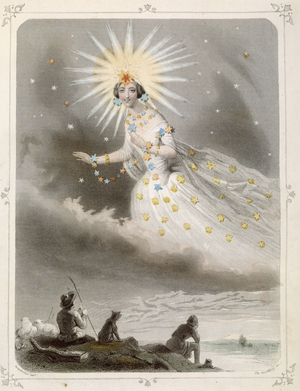 Stars: Woman representing “” The Shepherd's Star”” - by Grandville, 19th century