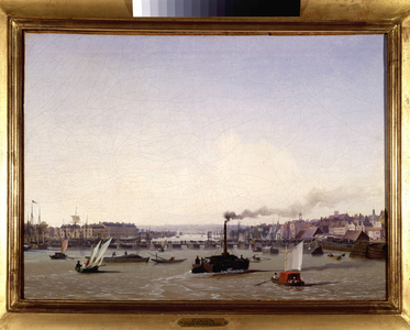 Le port de Rouen, by Louis Garneray, sd. circa 1820, Oil on canvas, H. 0,330; L. 0,460. CCIP Coll.