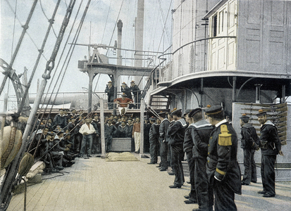 French marine, late 19th century: distractions on Sunday - Bibl. des Arts deco.