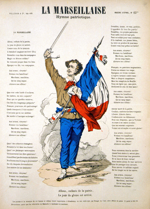 Lyrics of La Marseillaise, 19th century (Epinal print)