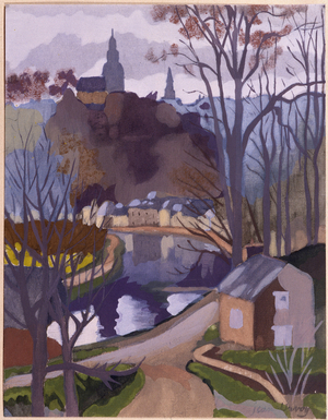 Pays de Dinan - in 'La Rance' by Roger Vercel, 1945 (gouache)