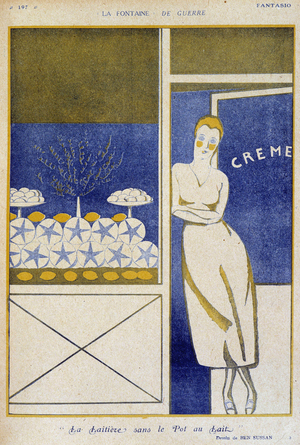 The dairy without the milk pot, (caricature on the penury?) in ' Fantasio'' du 01/11/1918