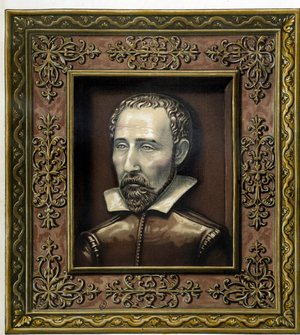 Portrait of Bernard Palissy, executed in earthenware by himself - in “The work of Bernard Palissy” by C. Delange and C. Borneman, Paris, 1869