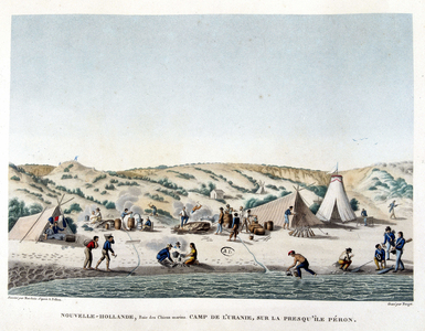 Camp de Urania, on the Peron peninsula in the bay of sea dogs in New Holland.