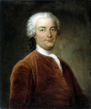 Portrait of the French novelist and moralist Charles Pinot Duclos (1704-1772), mayor of Dinan. 18th century painting preserved at the Museum of Dinan.