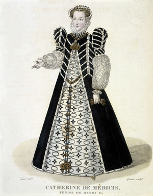 Catherine de Medici (Caterina de Medici), Woman of Henry II - in “” Galerie francaise des femmes famaises””, ill. Louis-Marie Lante, 1827