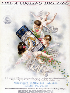Advertising for the talc Mennen, 1905