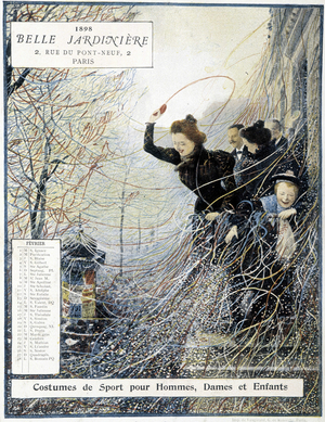February: the carnival of “” Mardi Gras”” - store calendar “” La Belle Jardinière””, 1898