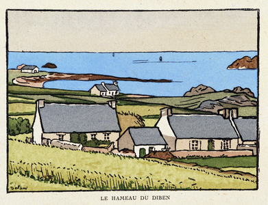 Le hameau de Diben - in “” Sur les chemins de France”” by Georges Delaw (1871-1938)