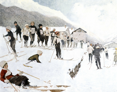 Cours de ski pour enfants, 1921
