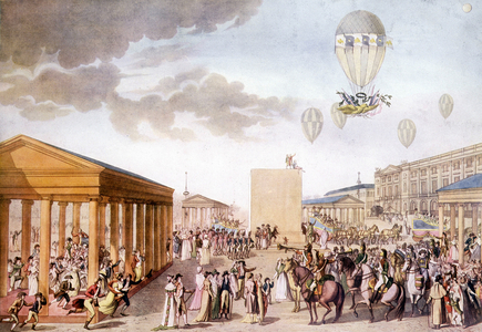 Feast of the coronation and coronation of their imperial majesties, 1804. 19th century watercolour.