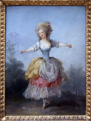 Dancer in Louis XVI. Painting by Jean Frederic Schall (1752-1825), oil on canvas, late 18th century. Museum of Fine Arts of Nantes.