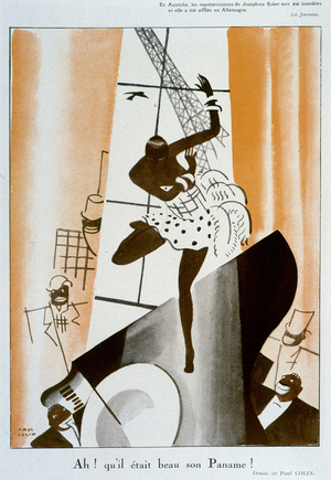 "Ah qu'il est beau son Paname" poster of Josephine Baker (poster)