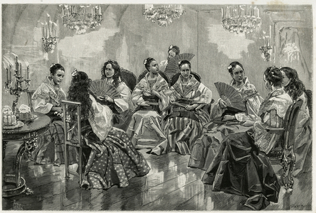 Narcisso Chinese trade fair, Daraga, Philippines. Engraving by Tofani, to illustrate the story “” Journey to the Philippines””, 1879-82, by Dr. J.Montano. Published in Le Tour du monde, nouveau journal des voyages, 1er semester 1884, edited by Edouard Charton (1807-1890), edition Hachette, Paris.