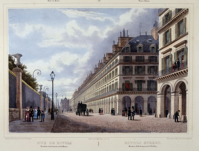 Rue de Rivoli - in “” Promenade dans Paris et ses environs””, by Jacottet et et Benoist, ed. Gihaut, 1840