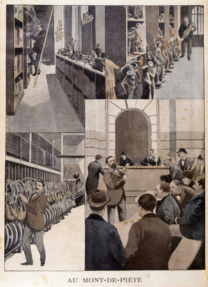 Mont-de-Piété in Paris - in “Supplement illustré du petit journal” june 1902 (engraving)