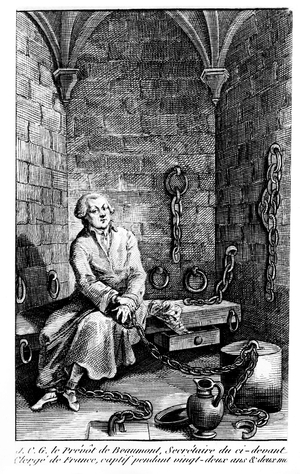 Le provost de Beaumont, secretary of the clergy of France, captive for 22 years at the Bastille - anonymous engraving, Musée Carnavalet, 18th century.