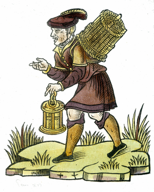 Merchant of forgotten - drawing, 16th century