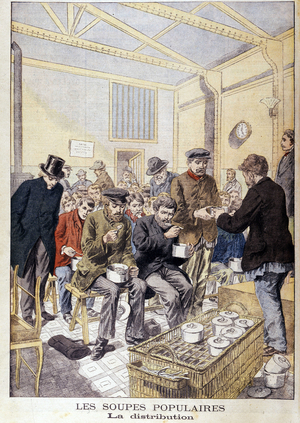 Popular soups: Distribution - in The little newspaper 22/03/1903.