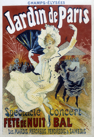 Jardin de Paris: show, concert, night party and ball - poster by Jules Chéret, late 19th century