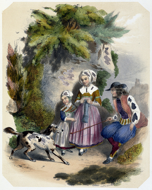 Jeux d'enfants - in ""Souvenir de Bretagne"", ill. Célestin Deshys, v.1860