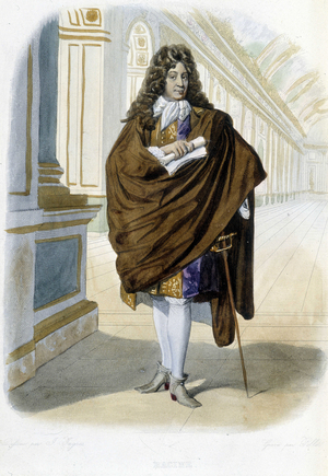 Portrait of Jean Racine, French playwright and poet (1639 - 1699) - in “” Le Plutarque francais”, Ed. Mennechet, 1844-47, Paris