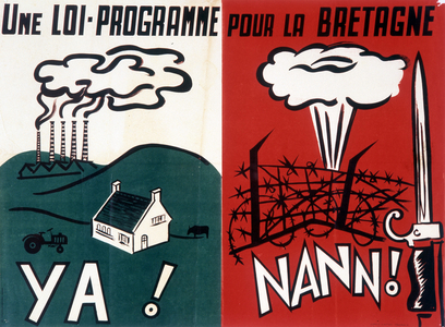 Regional poster “A law-programme (development for France) - for Brittany (war)”. sd. Conservatory of the Poster of Brittany