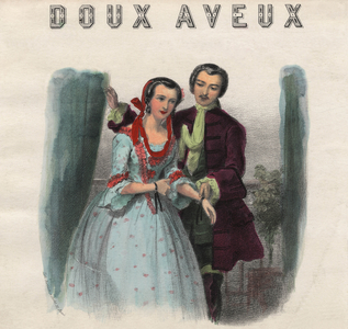 Sweet confession, waltz for piano, lithography, 19th century.