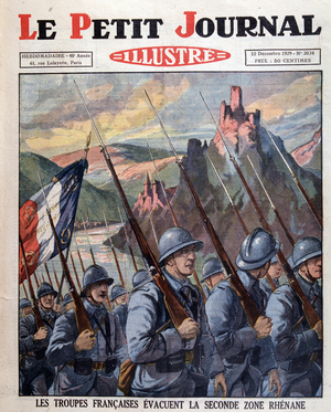 French troops evacuate the second Rhenane zone - in Le Petité Journal of 15/12/1929