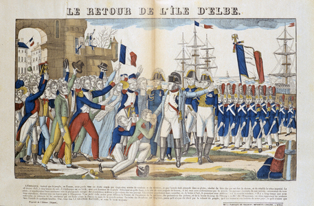 Return of Napoleon from the Elba Island , 19th century (Epinal print)