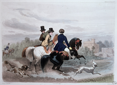 La visite de voisinage - in ""Les modes parisiennes"", XIXème siècle