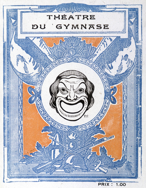 Cover of the theatre program of the Gymnasium in Paris, 1919.
