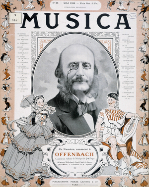 Portrait of Offenbach - in "Musica", May 1908