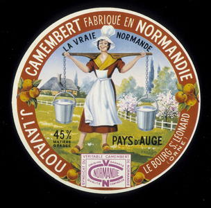 Camembert label "The real Normandy"