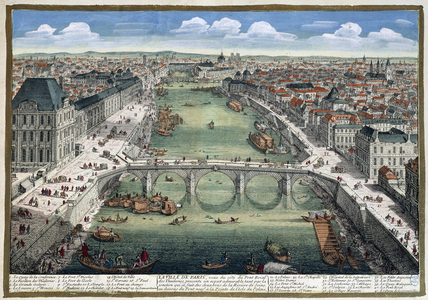 Le pont Royal des Tuileries - in “” Paris”” by Perelle, 1680