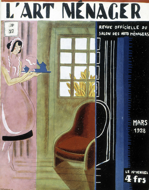 Woman serving tea - cow. "Home Art”, March 1928