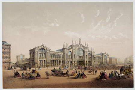 The Gare du Nord - lith. 19th century.
