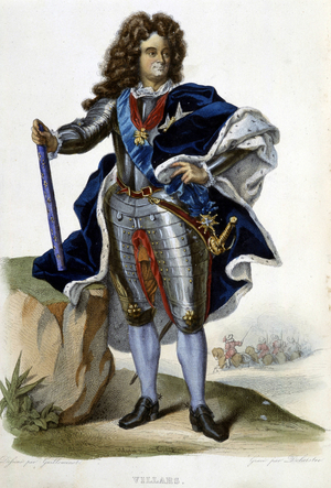 Portrait of Louis Claude Hector Duke of Villars, marechal of France (1653-1734) - in “” Le Plutarque francais””, ed. Langlois, Paris, 1844-47