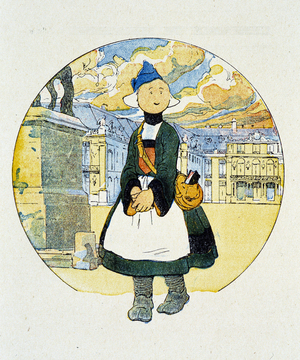 Becassine in the cantiniere. Drawing by Joseph Porphyre Pinchon (1871-1953), 20th century. DR