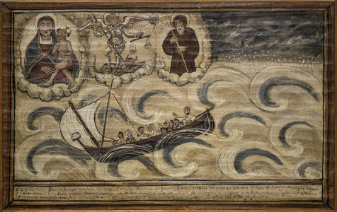 Former voto (ex voto) sailor, popular offer as a pledge of devotion and gratitude of the sailor surviving to the dangers of the sea coming from the Church of Carmine, Torre del Greco, near Naples, 19th century Italy