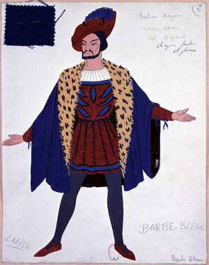 Labisse costume for “” Bluebeard””, 1911, Bibl. of the Opera in Paris.