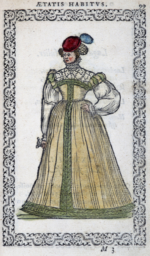 Italian woman - in “” Habits et effigies”” by Jean Sulperius, 1572